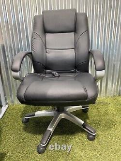 Deluxe High Back Ergonomic Lumbar Massage Executive Faux Leather Office Chair