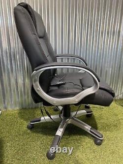 Deluxe High Back Ergonomic Lumbar Massage Executive Faux Leather Office Chair