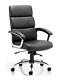 Desire Executive Office Chair White Or Black Leather With Arms + Headrest