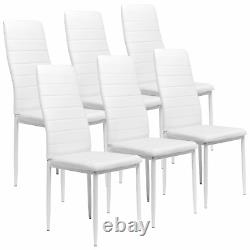 Dining Chairs Set of 4/6 High Back Leather Padded Seat Kitchen Chair Office Home
