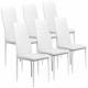 Dining Chairs Set Of 4/6 High Back Leather Padded Seat Kitchen Chair Office Home