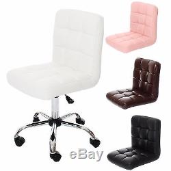 Dining Office Bar Chair Wheels Lift PU Leather Modern Home Stool Charles Jacobs