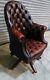 Directors Chesterfield Burgundy Leather Office Swivel Chair