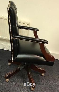 Distinctive Chesterfield Gainsborough Office Chairs Premium Black Leather