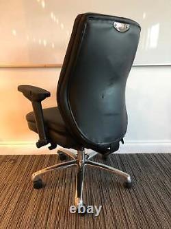 Domino Black Leather Office Chair