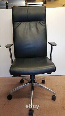 Dynamics High Back Executive Leather Black Office Chair
