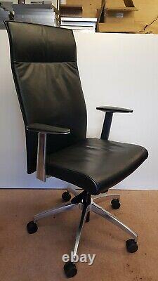 Dynamics High Back Executive Leather Black Office Chair