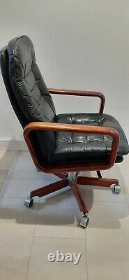Dyrlund (Danish) Quality Home Executive/Office/Study Leather Chair