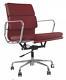 Ea217 Aniline Leather Eames Style Office Chair In Dark Red