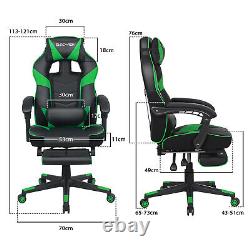 ELECWISH Office Gaming Chair Ergonomic Computer Executive Massage Recliner Green