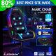Elfordson Gaming Office Chair 12 Rgb Led Massage Computer Seat Footrest Black