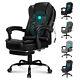 Elfordson Home Office Chair With Massage Function, Pc Chairs With Footrest