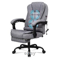 ELFORDSON Home Office Chair with Massage Function, PC Chairs with Footrest