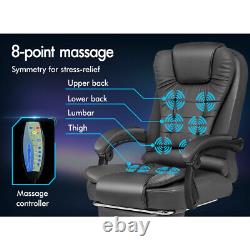 ELFORDSON Massage Office Chair Heated Executive Computer Seat Gaming Racer