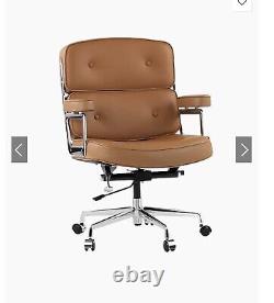 Eame Executive ES104 Lobby Office Chair Brown /Bonded leather