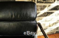 Eames EA 208 Soft Pad Chair with New Leather Herman Miller Original