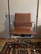Eames Office Chair Ea117 Reproduction Excellent Condition, Brown Leather Rrp£531