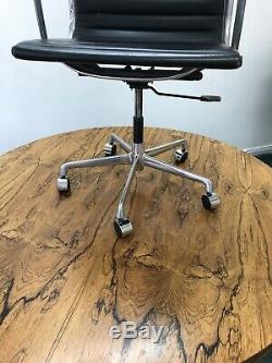 Eames Original ICF EA117 Ali High Back Black Leather Office Chair