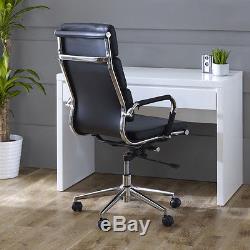Eames Style Black Leather High Back Office Chair 9002A-Hawkes-High-Back