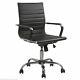 Eames Style Chair Office Leather Swivel Computer Desk Adjustable Black