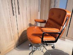 Eames Style Leather Office Chair Italian Full Grain Aniline leather