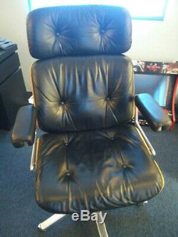 Eames Style Office Recliner Designer Chair Leather XL size