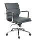 Eames Style Soft Pad Designer Grey Bonded Leather Executive Office Chair New