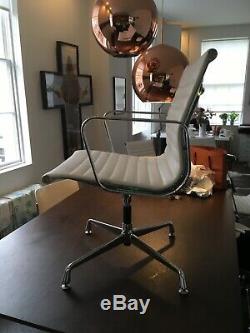 Eames style office chair in real leather. A few months old virtually unmarked
