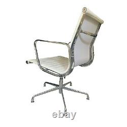 Eams Style Office Chair EA108 Dining/Office Swivel Chair White Leather