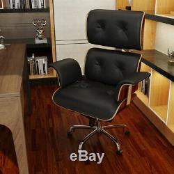 Eams Style Office Chair Leather Designer Furniture Walnut Rosewood Mityhome
