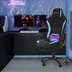 Eclife Ergonomic Gaming Chair Racing Office Massage Pu Computer Desk Blue