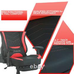 Eclife Ergonomic Gaming Chair Racing Office Massage PU Computer Desk Red