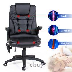 Electric Massage Office Chair Recline Faux Leather Swivel Lift High Back Chair