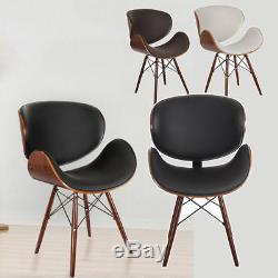 Elegant 2x 4x Retro Faux Leather Solid Wood Dining Chair Lounge Home Office