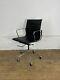 Elite Enna Eames Inspired Black Leather/chrome Office Swivel Chair