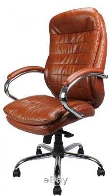 Eliza Tinsley 618KTAG/LTN High Back Leather Faced Executive Armchair With Base