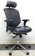 Enjoy Leather Seat Base Mesh Back Office Chair With Adjustable Leather Headrest