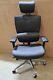 Ergohuman Black Leather Chrome Task Chair Headrest Arms Backrest Home Office