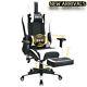 Ergonomic Computer Gaming Chair With Footrest Lumbar Massage Support Pc Chair