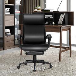 Ergonomic Executive Office Chair High Back Leather Reclining Chair withHeadrest