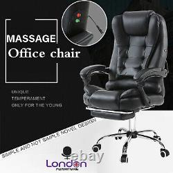 Ergonomic Executive Office Chair PU Leather High-Back Desk Chair Lift Swivel UK