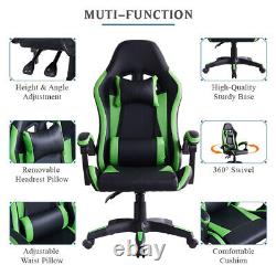 Ergonomic Gaming Chairs Faux Leather Adjustable Swivel Office Computer Desk