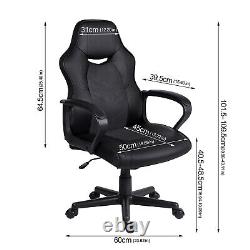 Ergonomic Gaming Office Chair PU High Back Padded Seat Adjustable Swivel Style
