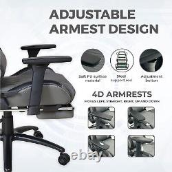 Ergonomic Gaming Office Computer PC Desk Chair Swivel Massage Reclines 90°-180°