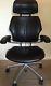 Ergonomic Humanscale Freedom Chair In Black Leather And Chrome