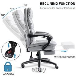 Ergonomic Office Chair Recliner Swivel Adjustable Fabric PC Computer Desk Chair