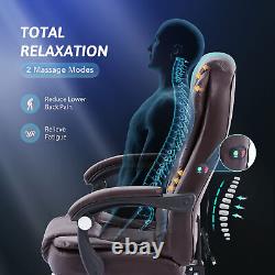 Ergonomic Office Chair Reclining Massage Chair w Adjustable Height and Footrest