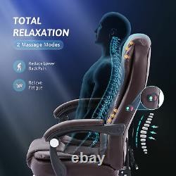 Ergonomic Office Chair w Footrest Recline & Massage Height Adjustable Desk Chair
