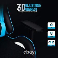 Ergonomic Office Desk Chair Executive Computer Adjustable Swivel Leather BLUE UK