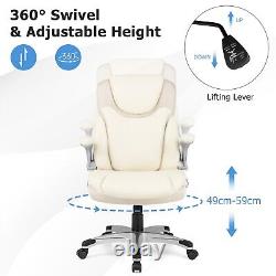 Ergonomic Office Task Chair Swivel PU Leather Executive Chair With Rock Function